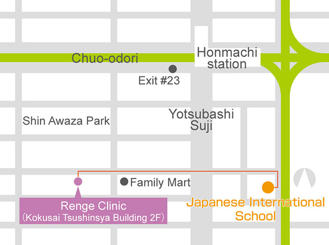 The location of Renge Clinic