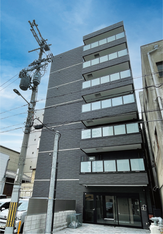 一人部屋建物の外観