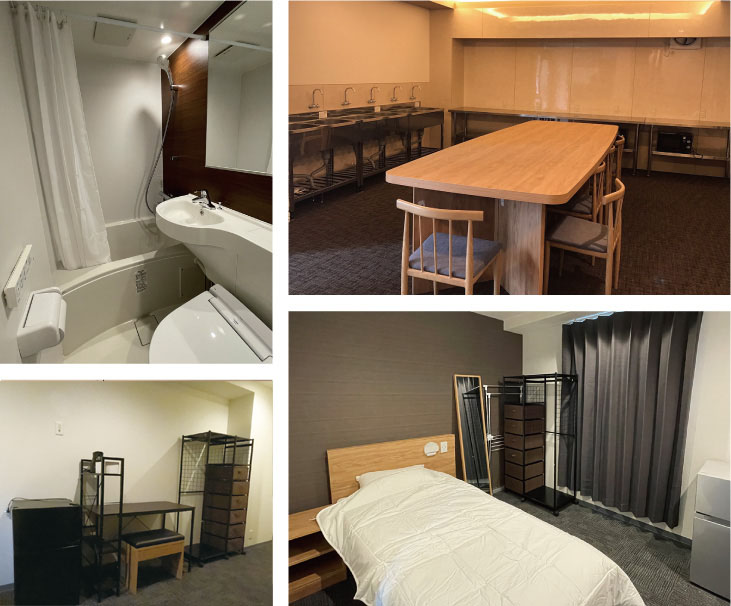 一人部屋建物の内観