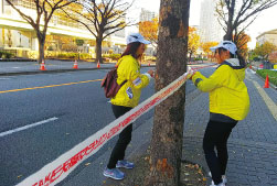Volunteer activities at Osaka Marathon